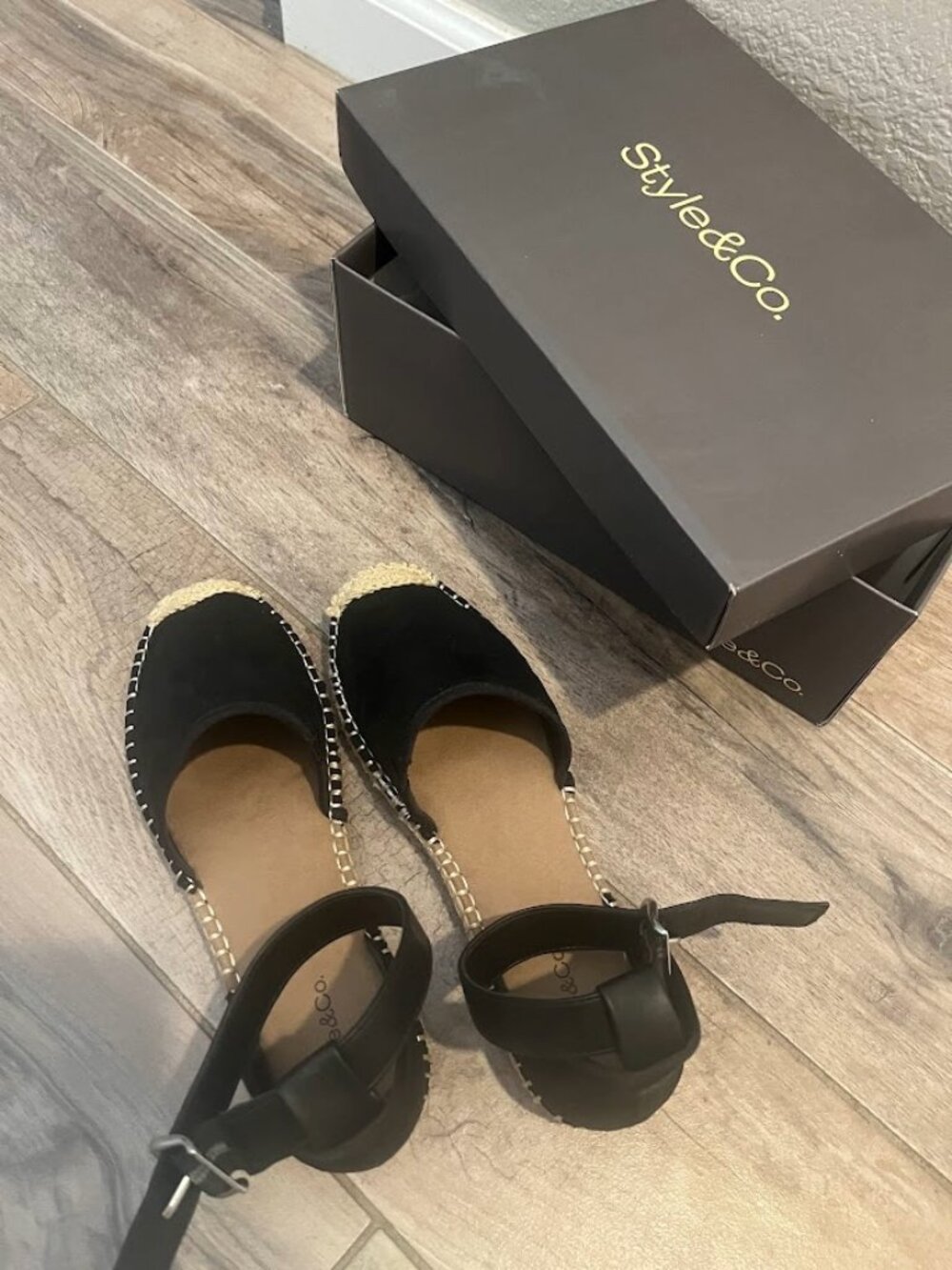 Style & Co. Womens Paminaa Closed Toe Ankle Strap Espadrille Flats